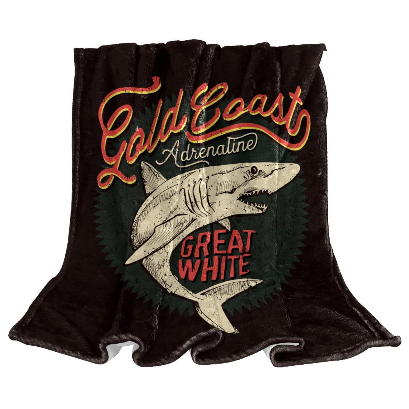 Couverture de canapé requin rétro grand plaid chaud pour salon et bureau