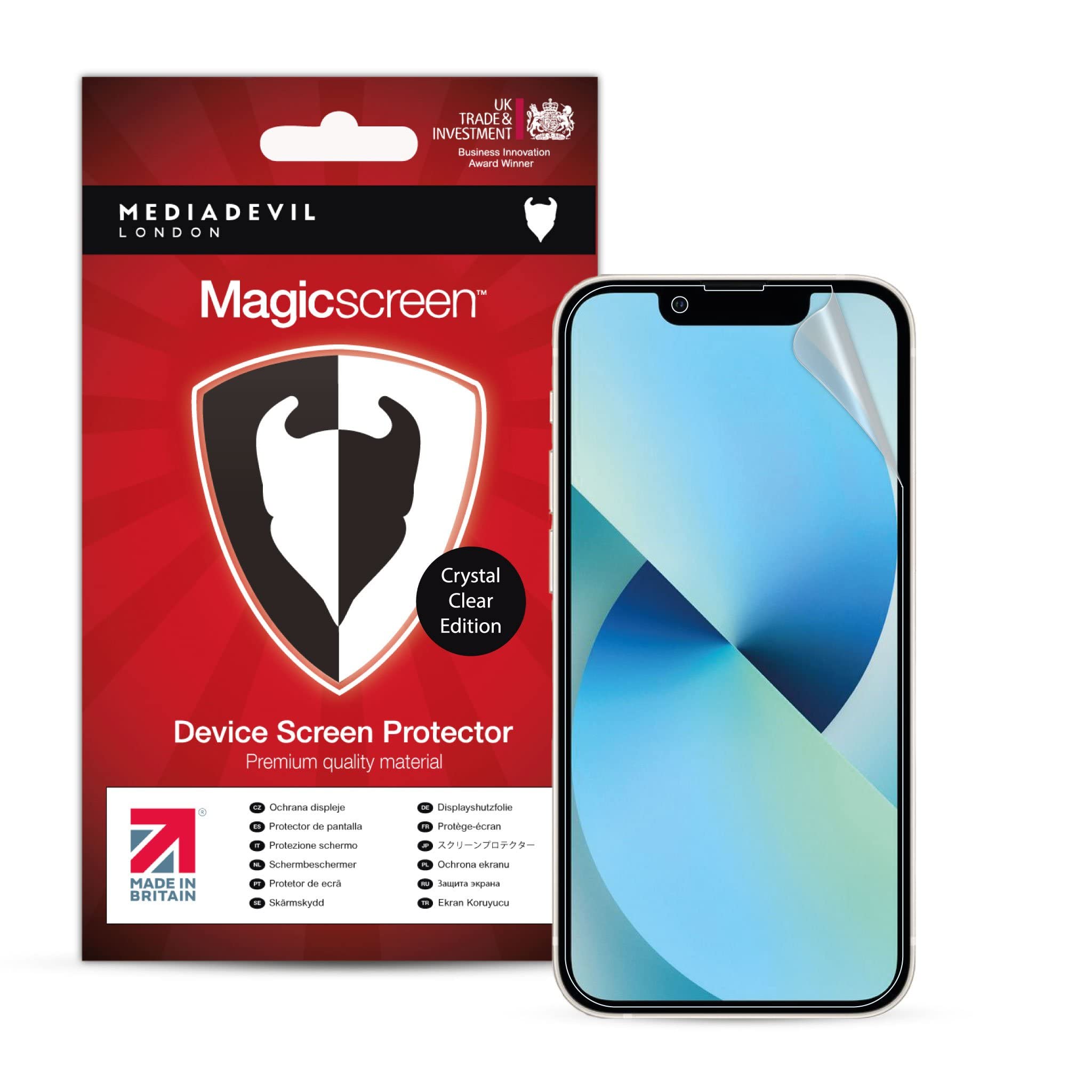 MediaDevil Screen Protector for iPhone 13 Pro Max (6.7") - Ultra-Tough, Glass-Free Edition (2-Pack)
