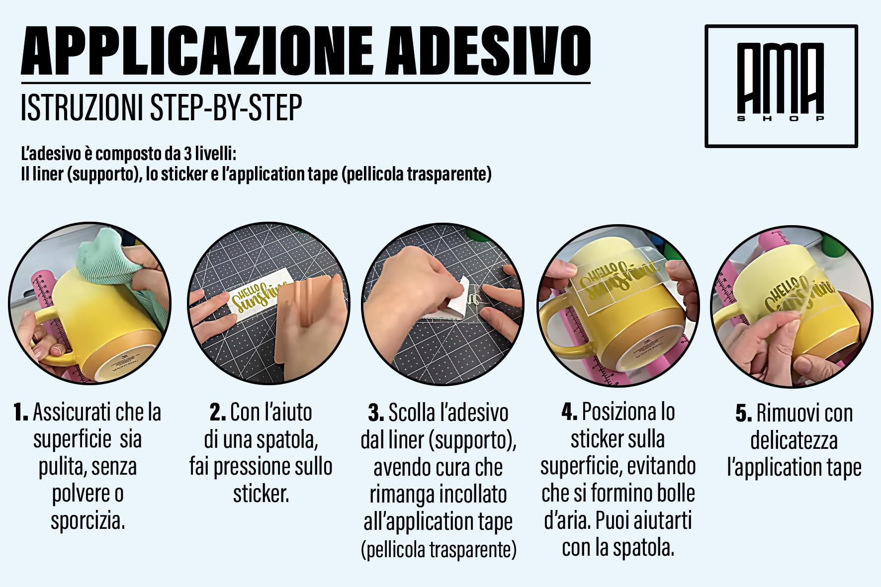 AMA SHOP Adesivo Prespaziato Capra – Decalcomania In PVC Per Casco, Auto, Moto, Colore Nero, 4 Misure - 2