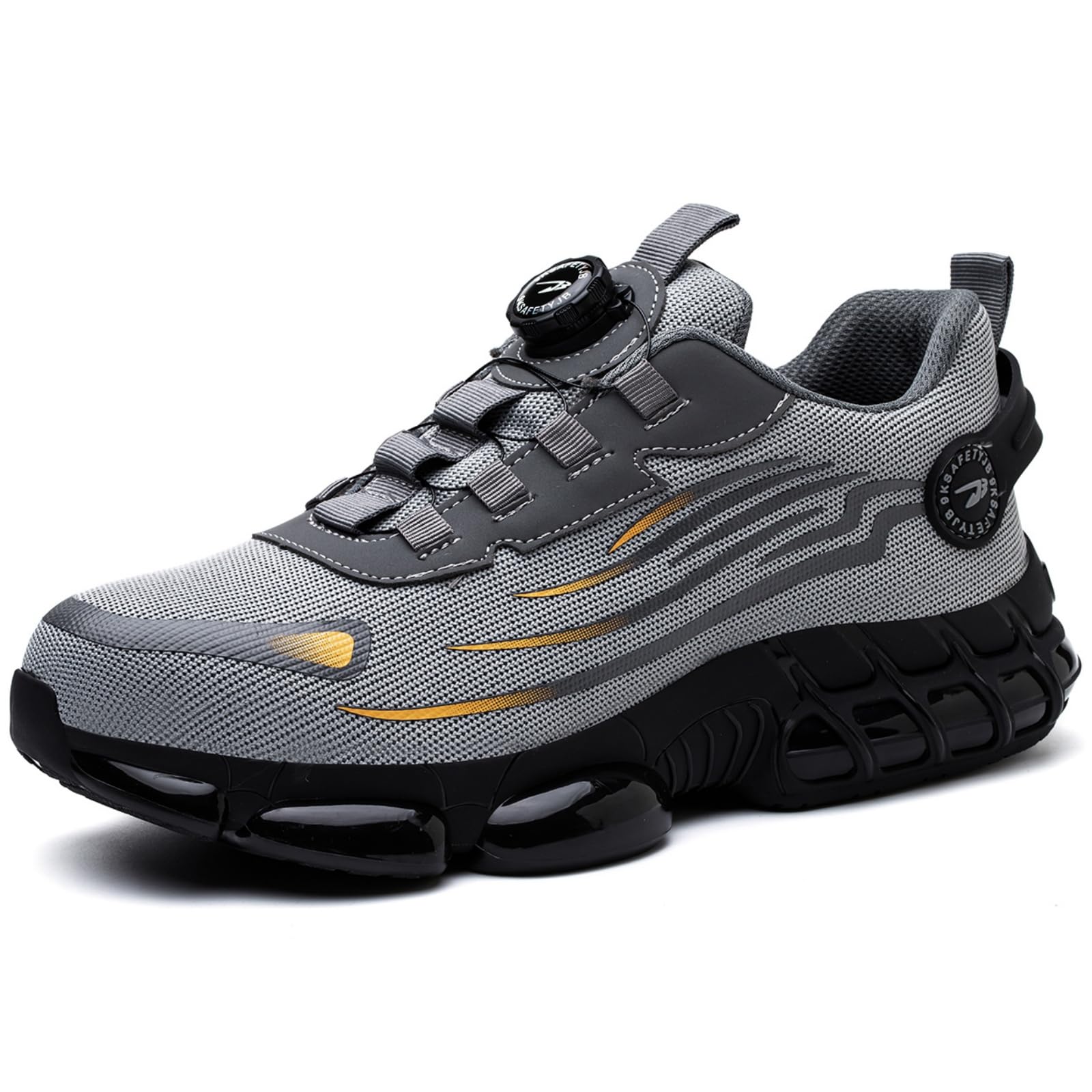 bergxperten Clickrs S3 Pro: Gemacht für Sicherheit & ganztägigen Komfort S3 Sicherheitsschuhe mit Stahlkappe Kevlar Durchtrittschutz SRC rutschhemmend ESD Arbeitsschuhe Herren Damen 45% Leichter