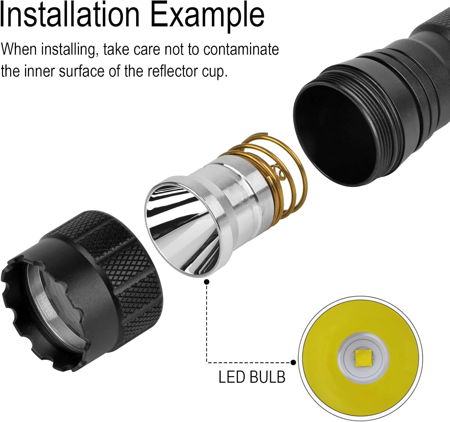 SAOPRKLER-1200 Lumens Flashlight Bulbs, LED Drop Replacement Bulbs for X1/C2/G2/Z2/6P/9P/G3/S3 Flashlights