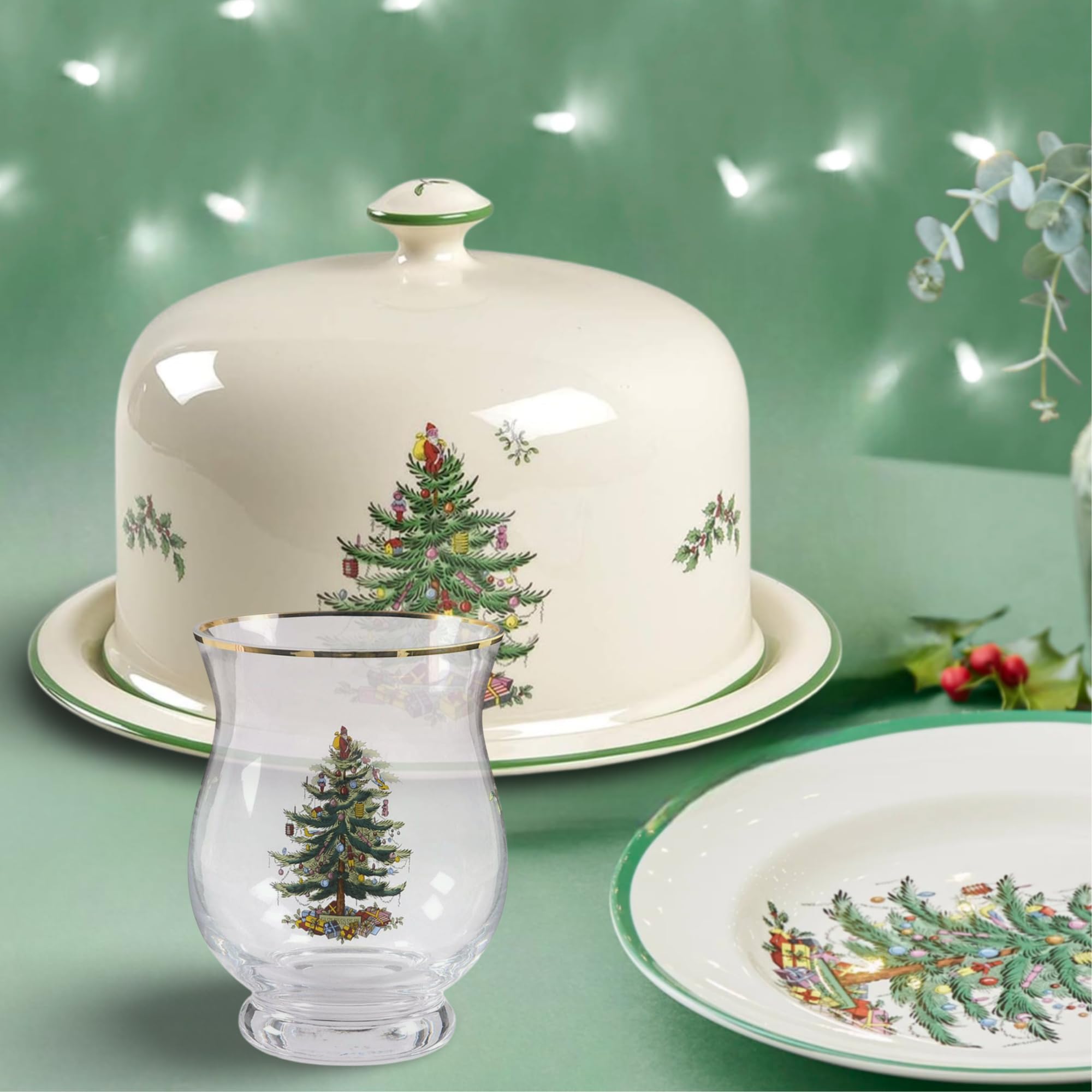 spode クリスマスツリー　ハリケーン キャンドルホルダー spode クリスマスツリー ハリケーン キャンドルホルダー