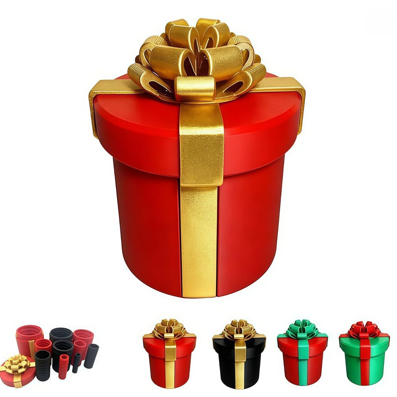 Boîte Cadeau à Dévisser Agaçante, Prank Gift Box pour Argent，Or：12cm