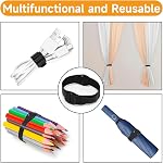 Ceecysaa 120Pcs Reusable Cable Ties with Hook and Loop, Multi-Purpose Cable Straps Wire Ties Cable Management, 5.9 inches Adjustable Cord Organizer Ties for Organizing PC, Compute, Electronics, Black