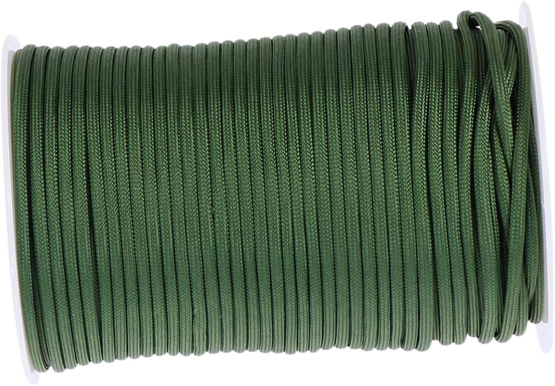 VANZACK 1 Roll High Strength Parachute Rope Durable Braided Umbrella Rope for Camping Outdoor Activities and Clothesline Use Army Green