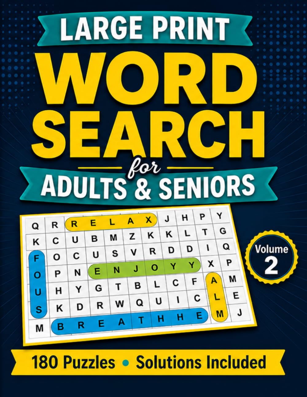 Large Print Word Search for Adults & Seniors Volume 2