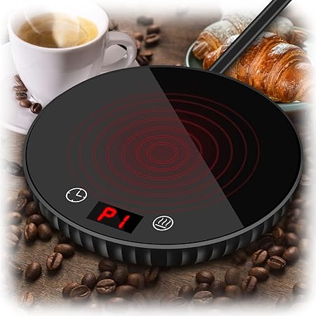 Coffee Mug Warmer, Coffee Warmer with 2 Temp Settings, Candle Warmer w/Auto Shut Off &1-12H Timer, Coffee Warmer for Desk Home Office, Coffee Cup Warmer for Coffee, Beverage, Milk, Tea, Hot Chocolate
