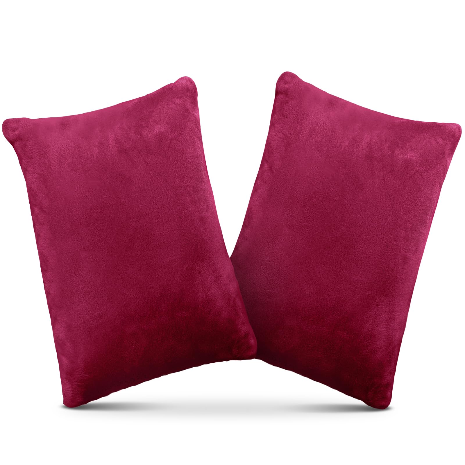 1 MIDDLE ONE 2 Pack Small Pillow, Memory Foam Mini Pillow 11 X 7 Inches for Travel, Sleeping, Nap and Neck, Knee, Lumbar Support, Tiny Cushion for Pet, Dogs (Burgundy)