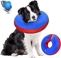Vista 1 de Alternativa al cono para perro después de la cirugía, collar de recuperación inflable para perros y gatos, collares E ajustables para perros, cono