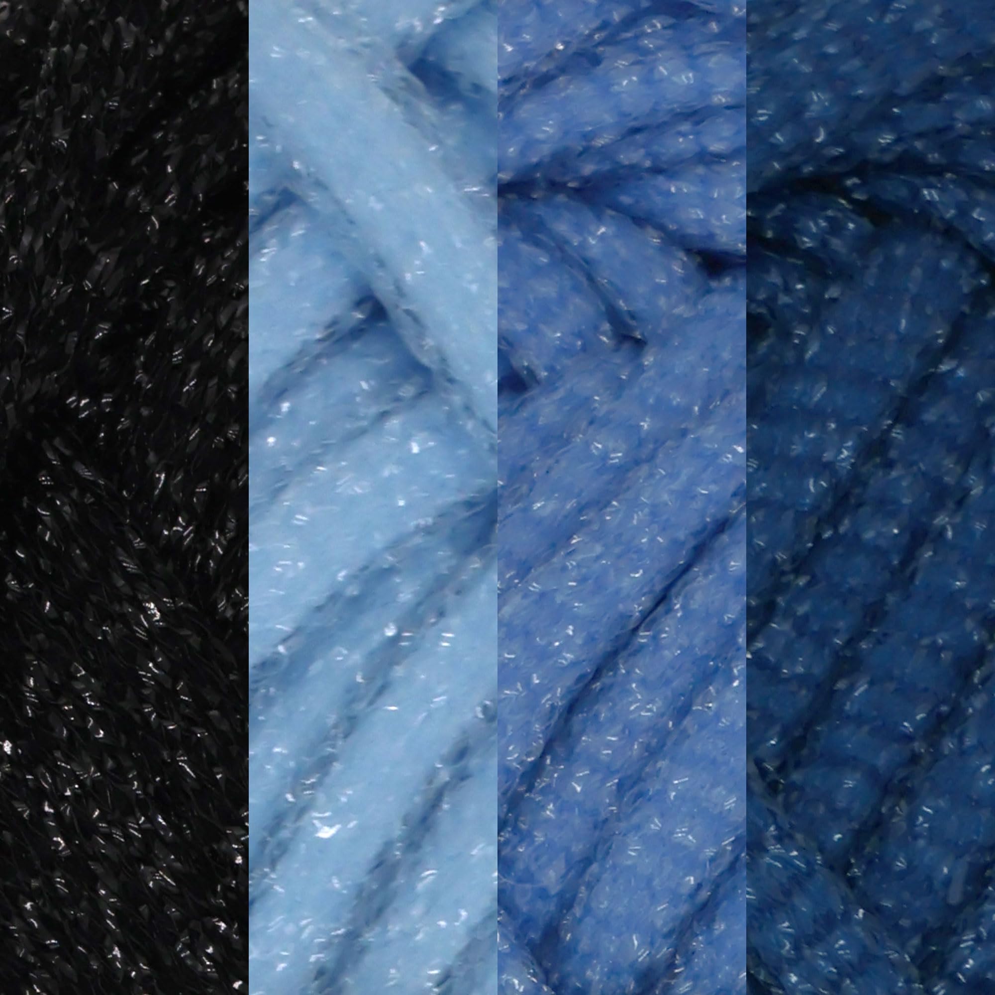 JubileeYarn Spongy Dish Yarn - 50g/Skein Chunky Nylon Dishcloth - Shades of Blue - 4 Skeins