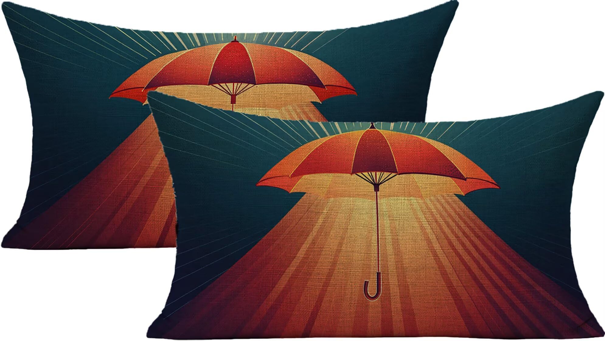 Housse de coussin extérieur 50x70 pour canapé de jardin bleu orange Lpfieonn