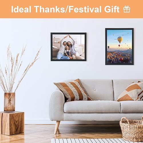 Miniatura 7 de Marco de fotos de 8.5 x 11 pulgadas, certificado de premio, marco de diploma para pared y mesa, negro, paquete de 5