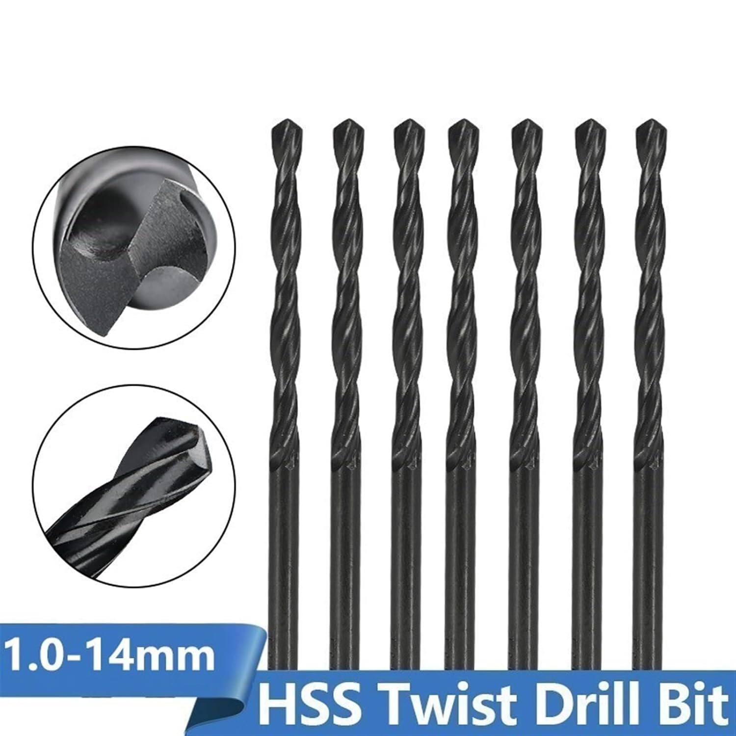 1pcs HSS Drill Bit 1.0-14mm Nitride Coating Twsit for Wood Metalwoerking Drilling Hole Cutter(10.2mm)