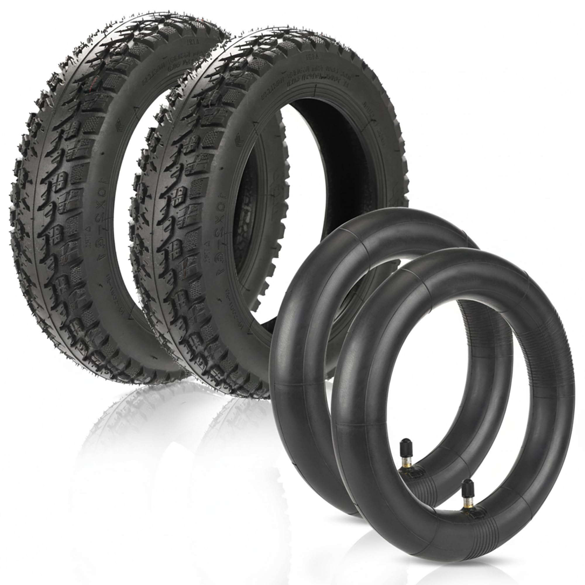 Rueda 10 pulgadas(10x2-6.1) y Camaras de aire 10 pulgadas(10x2) Neumático de Repuestos todoterreno offroad compatible con los patinetes electrico y Scooter Xiaomi M365,Pro 2