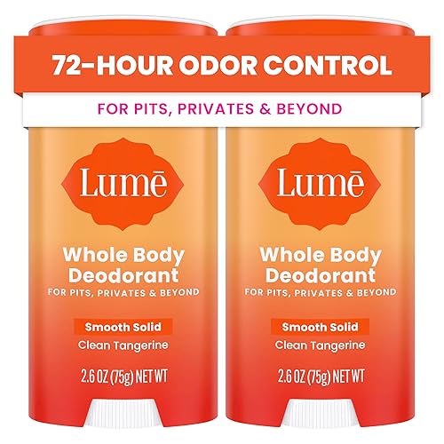 Lume Desodorante sólido en barra Desodorante para todo el cuerpo, sin aluminio, sin bicarbonato de sodio, hipoalergénico, seguro para pieles