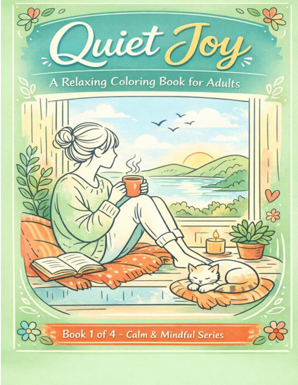 Quiet Joy: A Simple Adult Coloring Book for Relaxation, Stress Relief and Mindful Everyday Moments
