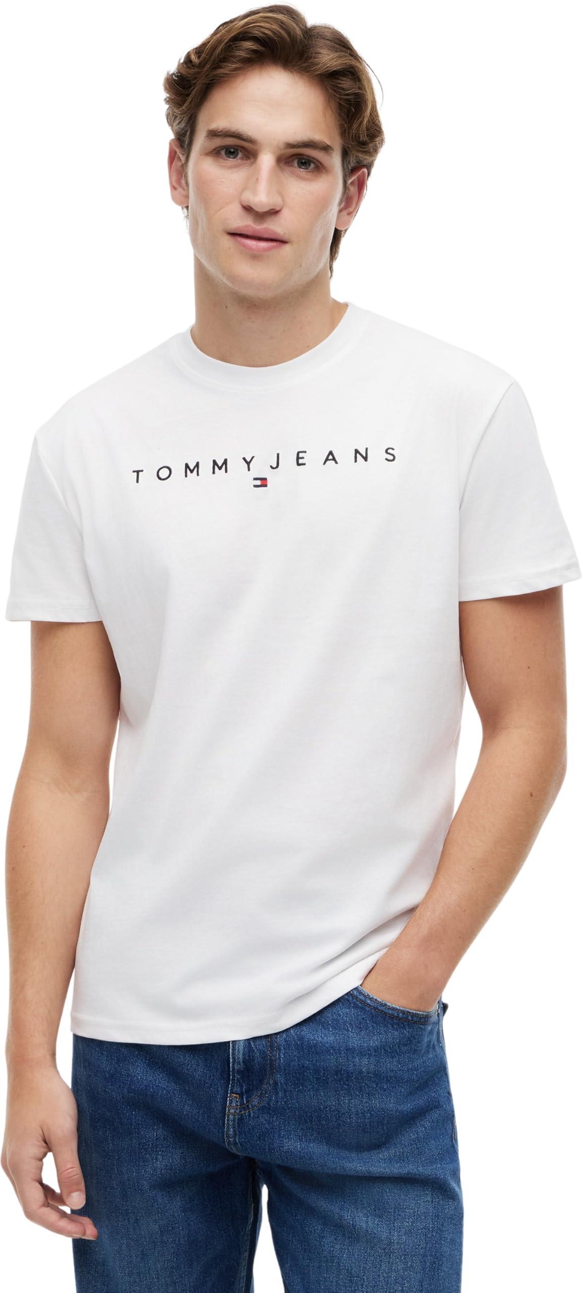 TJM REG LINEAR LOGO TEE EXT Tişört Erkek