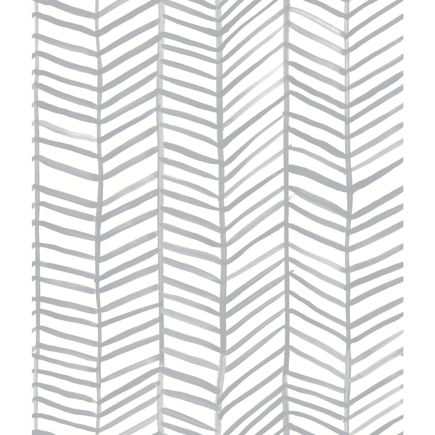 RoomMates RMK11631WP Cat Coquillette Herringbone Grey and White Peel and Stick Wallpaper, 52.1 x 502.9 cm
