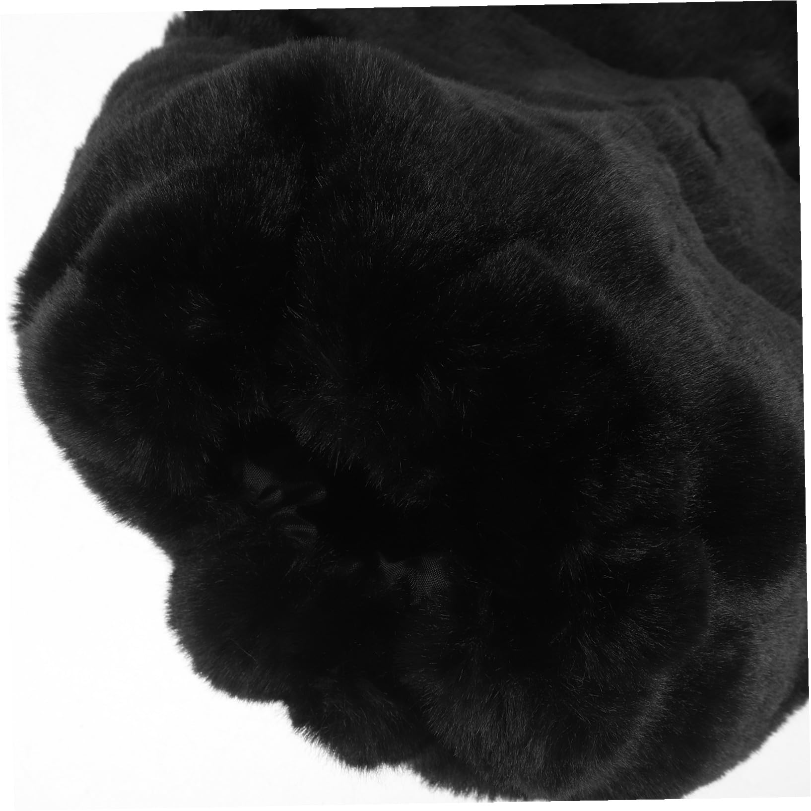 Abaodam Scaldamuscoli Nera Sintetica Pelliccia Lunghi in Donna 30cm | 1 Paio, Copristivali Effetto Peluche, per Clima Freddo, Stile Adorabile, per Donne e Ragazze