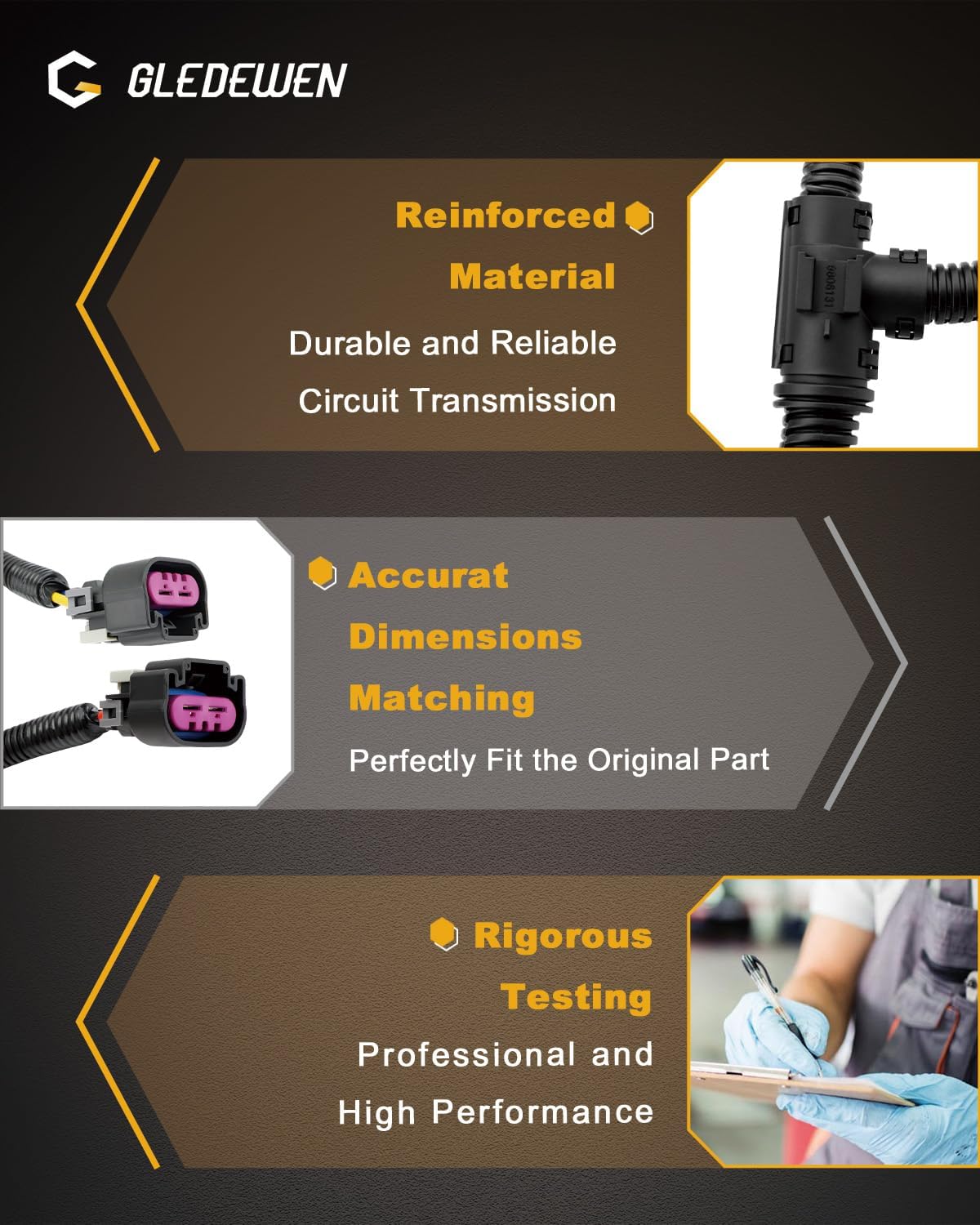 Electric Fan Dual Speed Control Wiring Harness Kit, Compatible with 1999-2007 Chevy Silverado 1500 2500 3500 Avalanche Suburban Tahoe, Escalade, GMC Sierra Yukon, Retrofit Stand Alone Wire, #674-00923