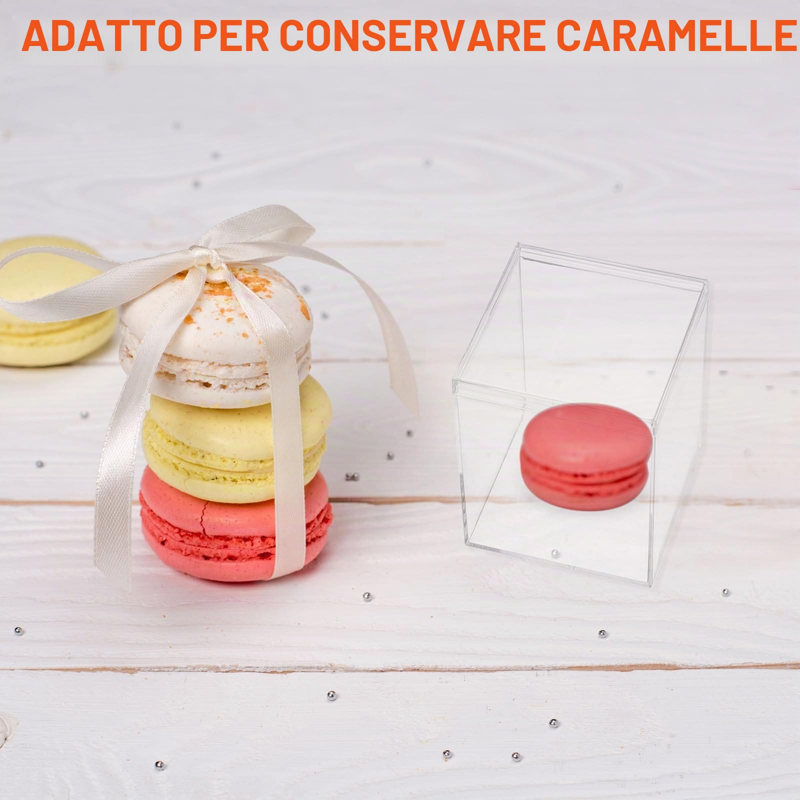 PATIKIL Scatola In Acrilico Con Coperchio 20 x 20 x 10 cm, Scatole Di Visualizzazione In Plastica Trasparente Contenitori Quadrati Cubi Organizzatori Di Archiviazione Per Visualizzazione