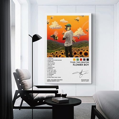 Miniatura 3 de Tyler - Póster de The Creator Flower Boy para habitación, estética, lienzo para pared, decoración de dormitorio, 12 x 18 pulgadas (11.8 x 17.7 in)