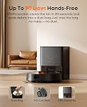 Aspirateurs robotisés et Mop 7000Pa, 180mins Nettoyage personnalisé, 90-Day Self-Emptying, Navigation Lidar, Wi-Fi/App/Alexa/Remote, pour animaux de compagnie, plancher dur, moquette