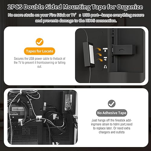 Miniatura 4 de Cable de alimentación USB compatible con Fire TV Stick 4K Max, Chromecast, alimenta el reproductor de video en streaming y otras tarjetas de TV