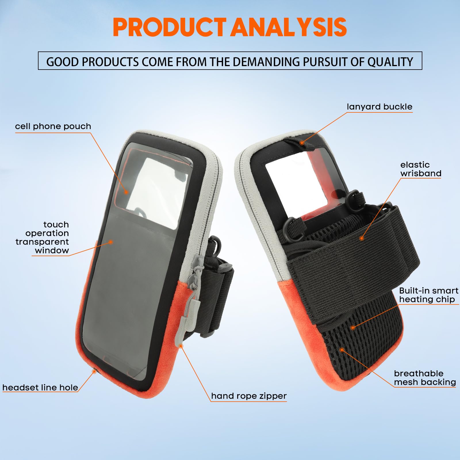 SenMore Funda térmica para teléfonos Inteligentes, prolonga la Vida útil de la batería, Ahorra energía, cálida Funda para teléfono Compatible con iPhone, Huawei, Samsung, Xiaomi, etc