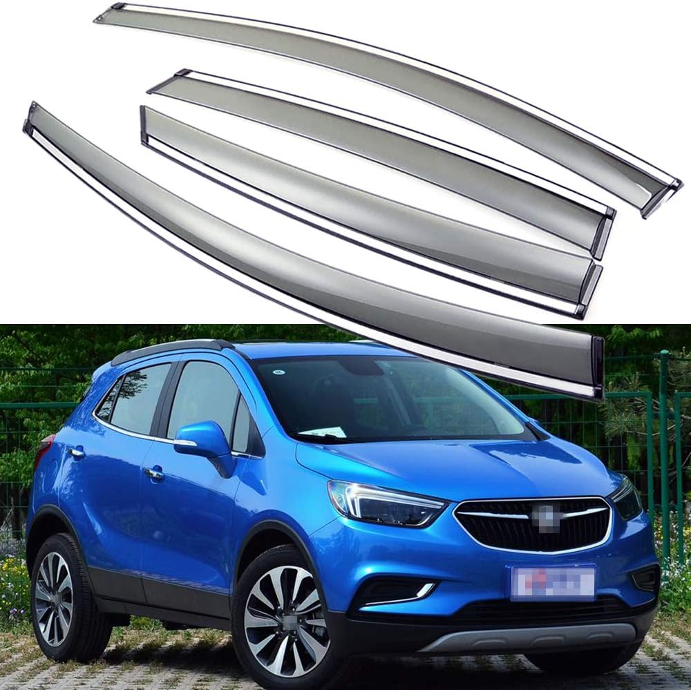 SPEEDLONG 4Pcs Car Window Visor Vent Shade Deflector Sun/Rain Guard