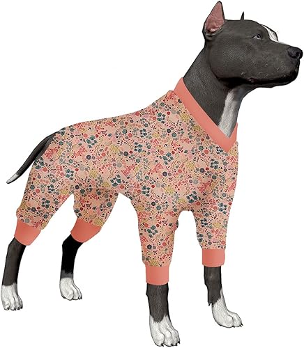 LovinPet Pijama grande para perro camisa para aliviar la ansiedad de mascotas antilamer ropa de recuperación de cirugía de perro camiseta interior