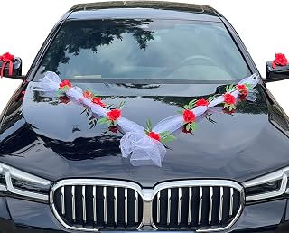 Guirnalda de Color Blanco para Decoración de Coche de Boda (#3), Decoración para el Coche