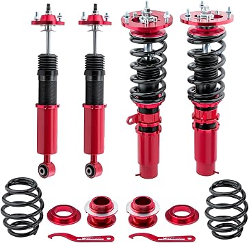 maXpeedingrods Coilovers Shock Suspension for BMW E46 3 Series 316i 318i 320i 323i 325i 328i 330i 1998-2006 - Red