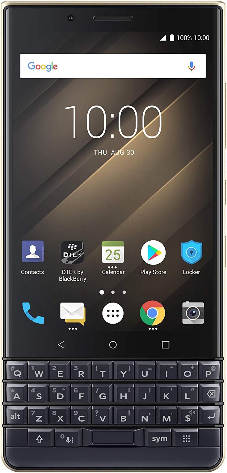 BlackBerry KEY2 LE Unlocked Dual SIM Champagne Android Smartphone (AT&T, T-Mobile, Verizon), 64GB, 13MP Rear Dual Camera, Android 8.1 Oreo QWERTY - US Warranty