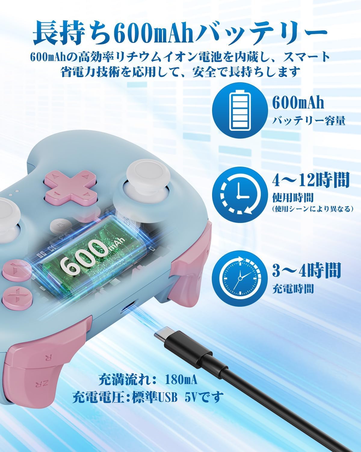 Amazon.co.jp: Switch コントローラー 無線 Bluetooth5.0 多機能