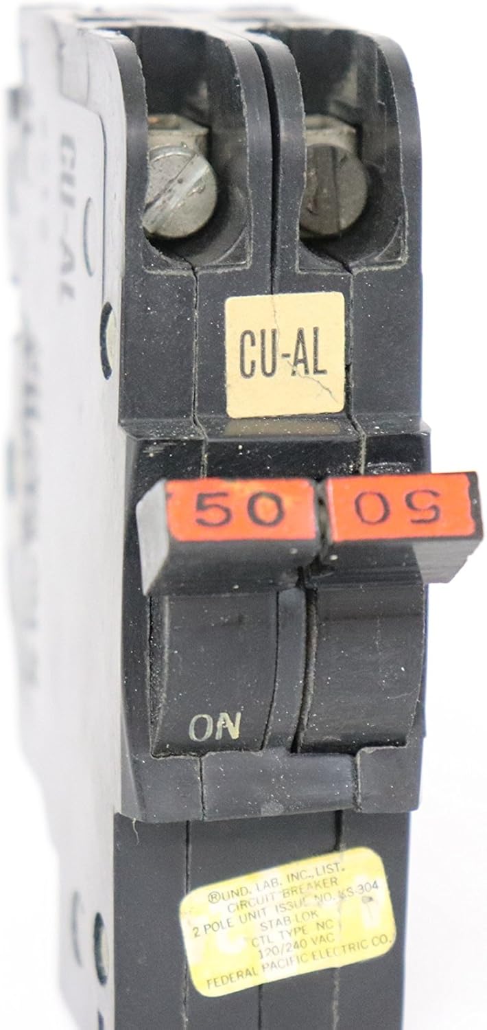New FPE Federal Pacific NC0250 Circuit Breaker Stab-Lok 2 Pole 50A 240V Thin