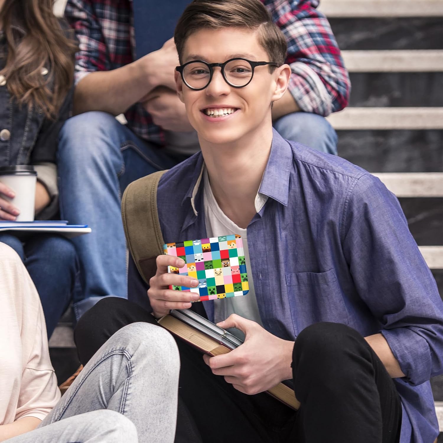 Teen Boys Wallet with Zipper Coin Pocket for Teenager and Youth Guys, Cool Bi-Fold Leather Purses with Credit Card Cash Holder and ID Window for Men, Funny Gifts for Kids -MC