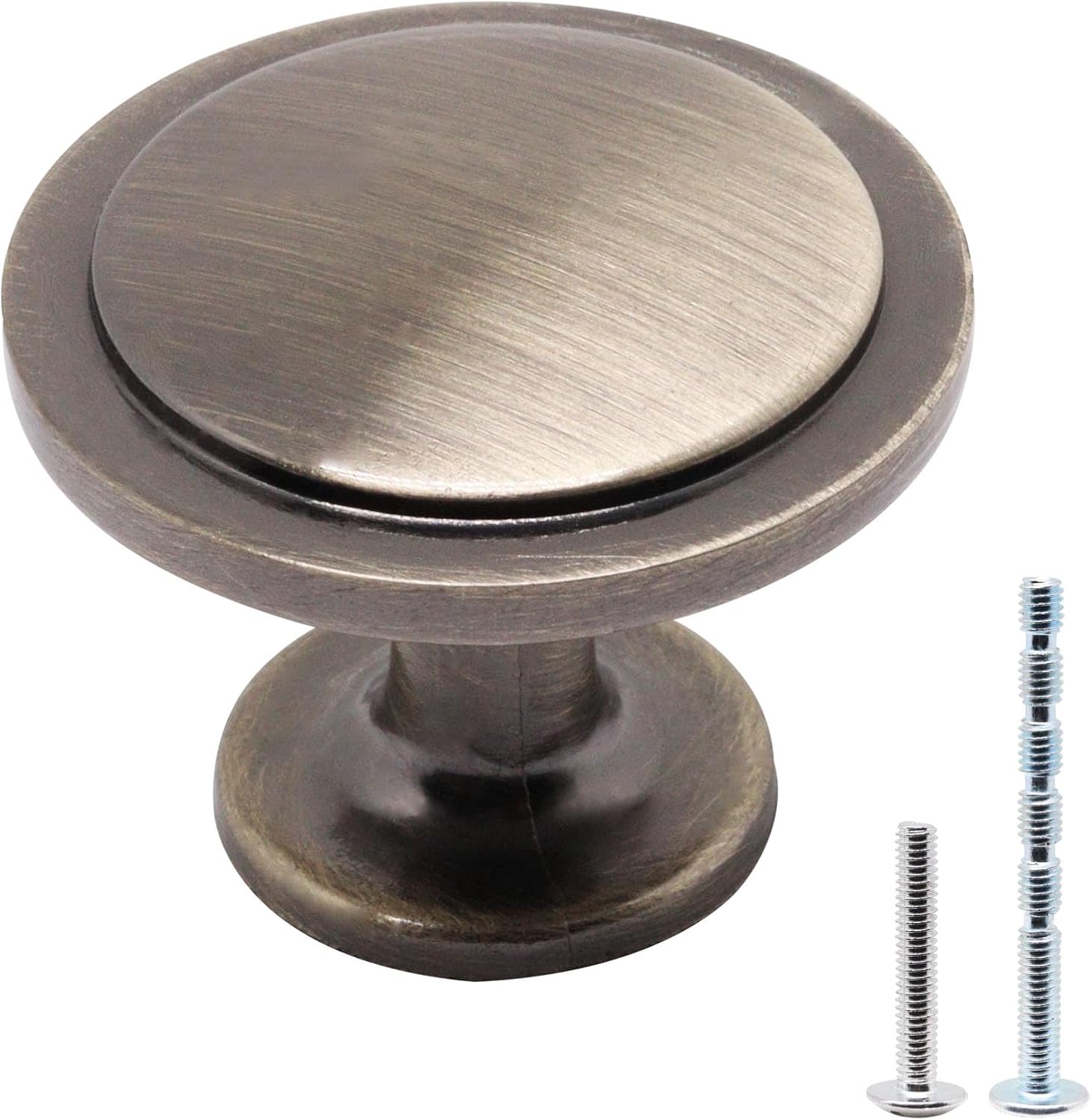 SWZHAI Cabinet Knobs Antique Brass 12 Pack, Cabinets Knobs 1.1 inch ...