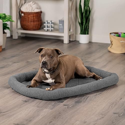 Miniatura 3 de Furhaven Cama para Perros para Perros GrandesMedianos, 100% Lavable, Dimensionada para Adaptarse a Jaulas - Almohadilla de Jaula con Borde de Forro