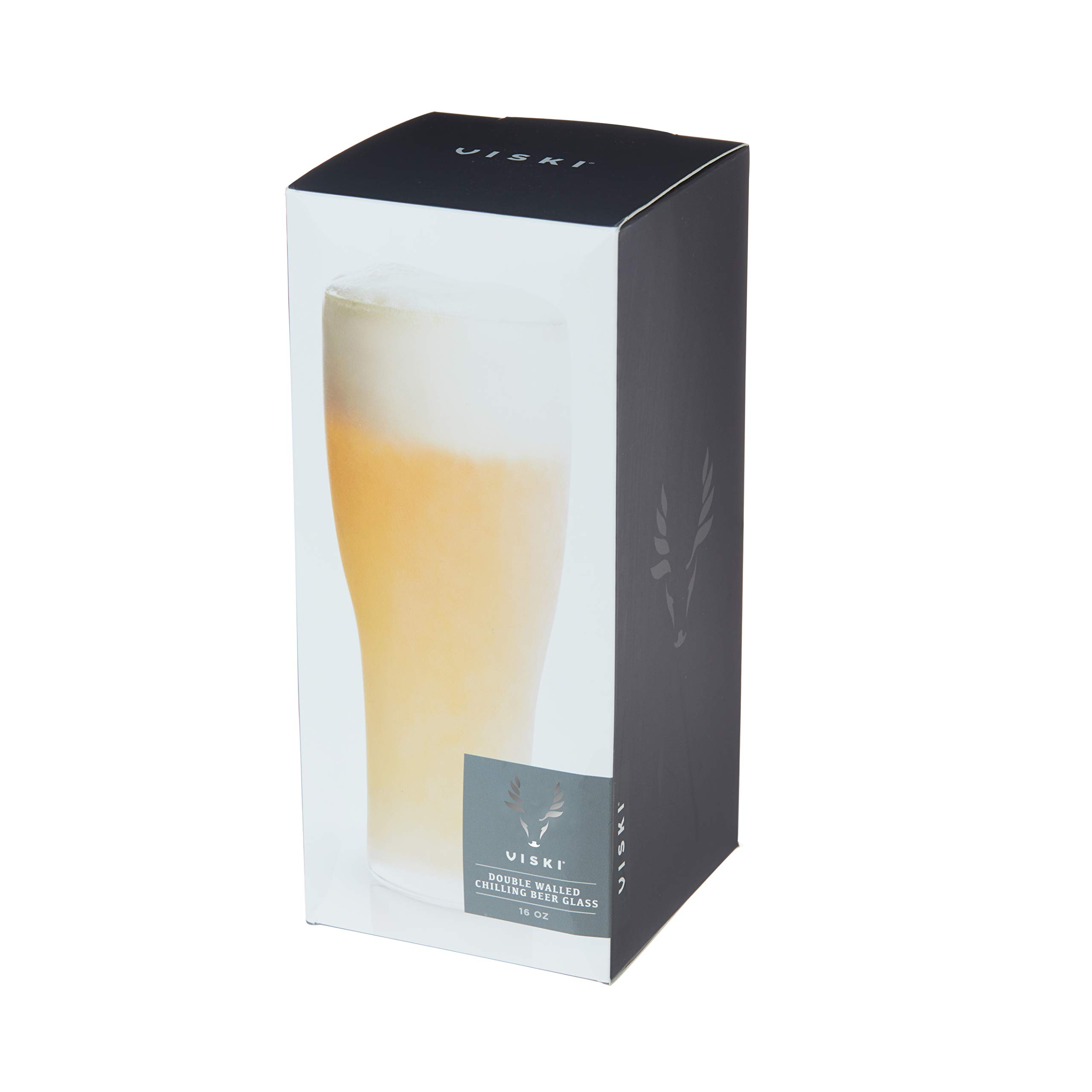 Viski 7334 Raye effrayante à double paroi en verre de bière, DE COULEUR Multi