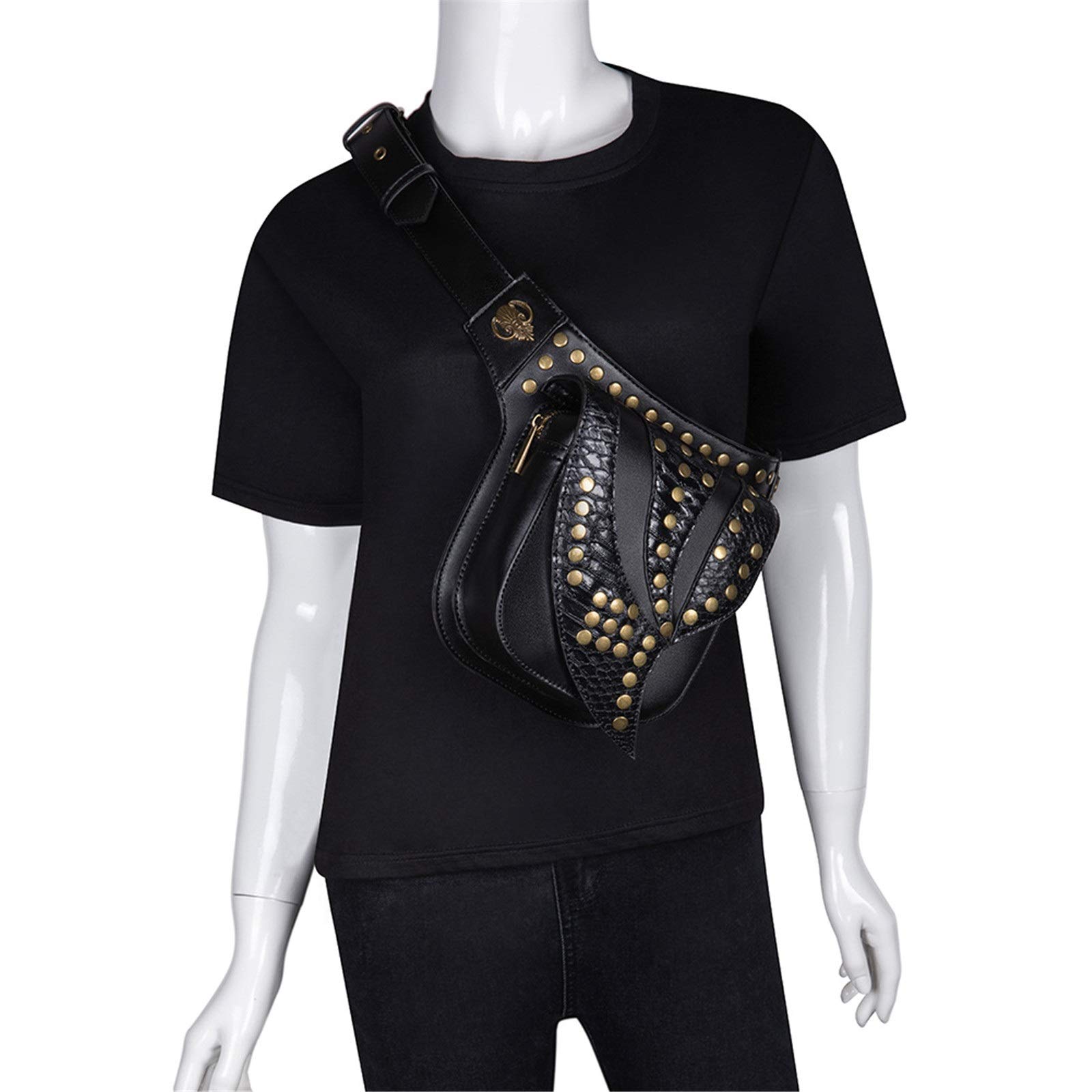 Marsupio Punk Borsa a tracolla a a Steampunk per Escursioni in Bicicletta