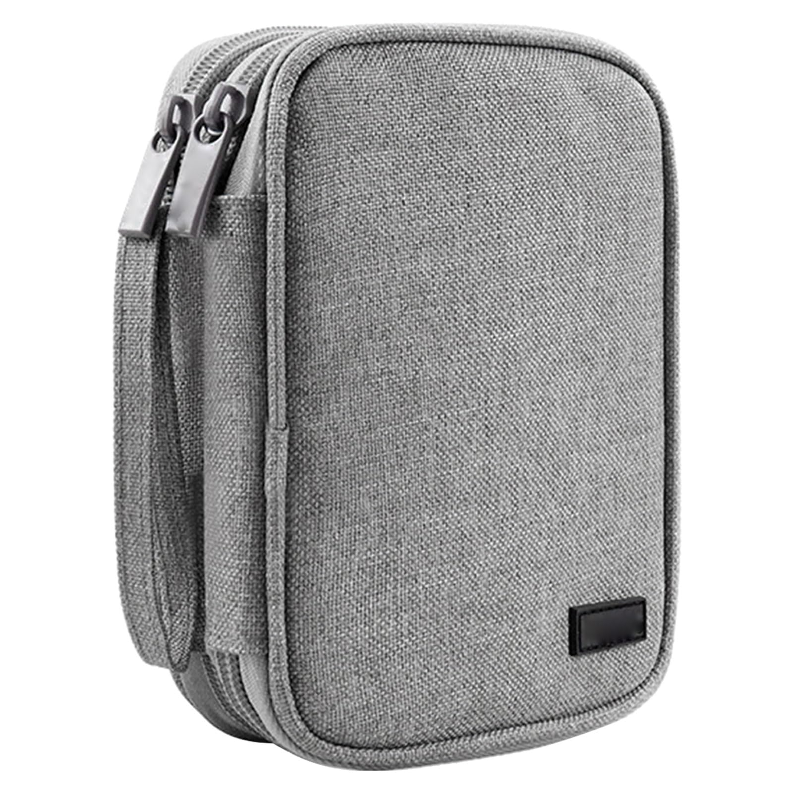 Limtula Grey Convenient Hard Disk Storage Sleeve Hard Drive Holder Organizer Bag Earphone Case For Business Professionals Single/Doubles Layer Bag