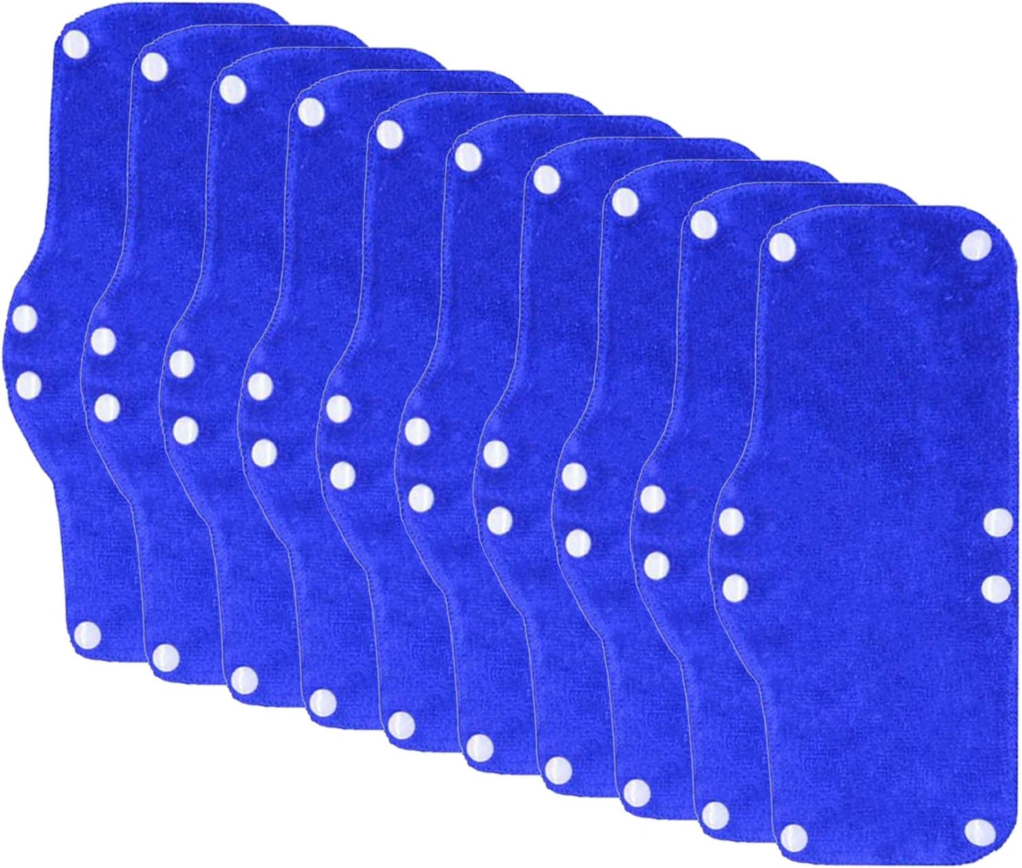Alpurple 10 PCS Cotton Reusable Hard Hat Sweatband- Washable Snap on Sweat Band Liner, Sweat Absorber Terry Sweatband with Liner Snap,Hard Hat Accessories