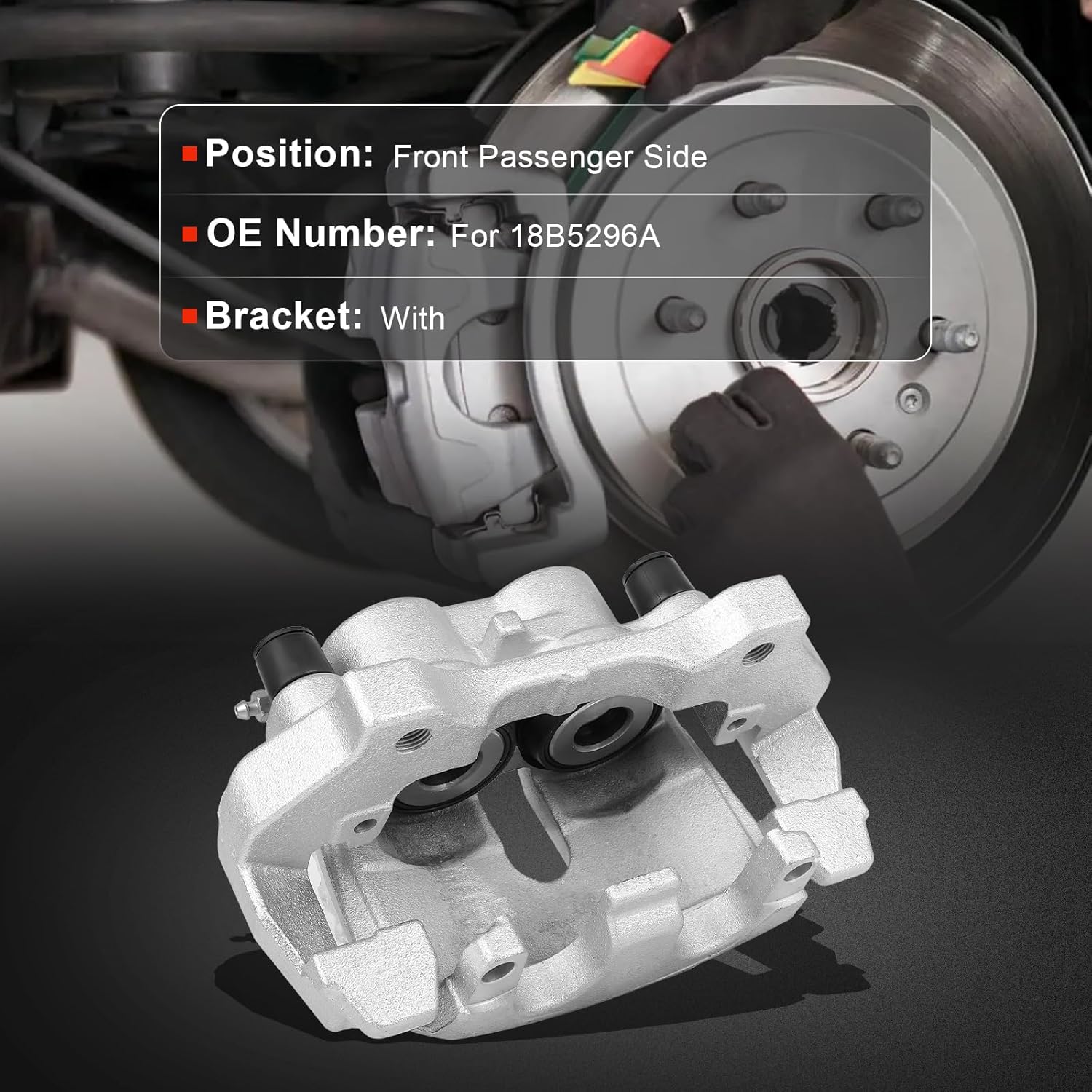 cciyu Front Right Brake Caliper Assembly w/Bracket 18B5296A 2011-2023 For Dodge For Durango,2011-2022 For Jeep For Grand Cherokee