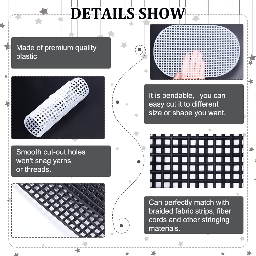 Tel Plastic Canvasbladen 100x150 Cm - Mesh Canvas Voor Borduurwerk En Haakprojecten