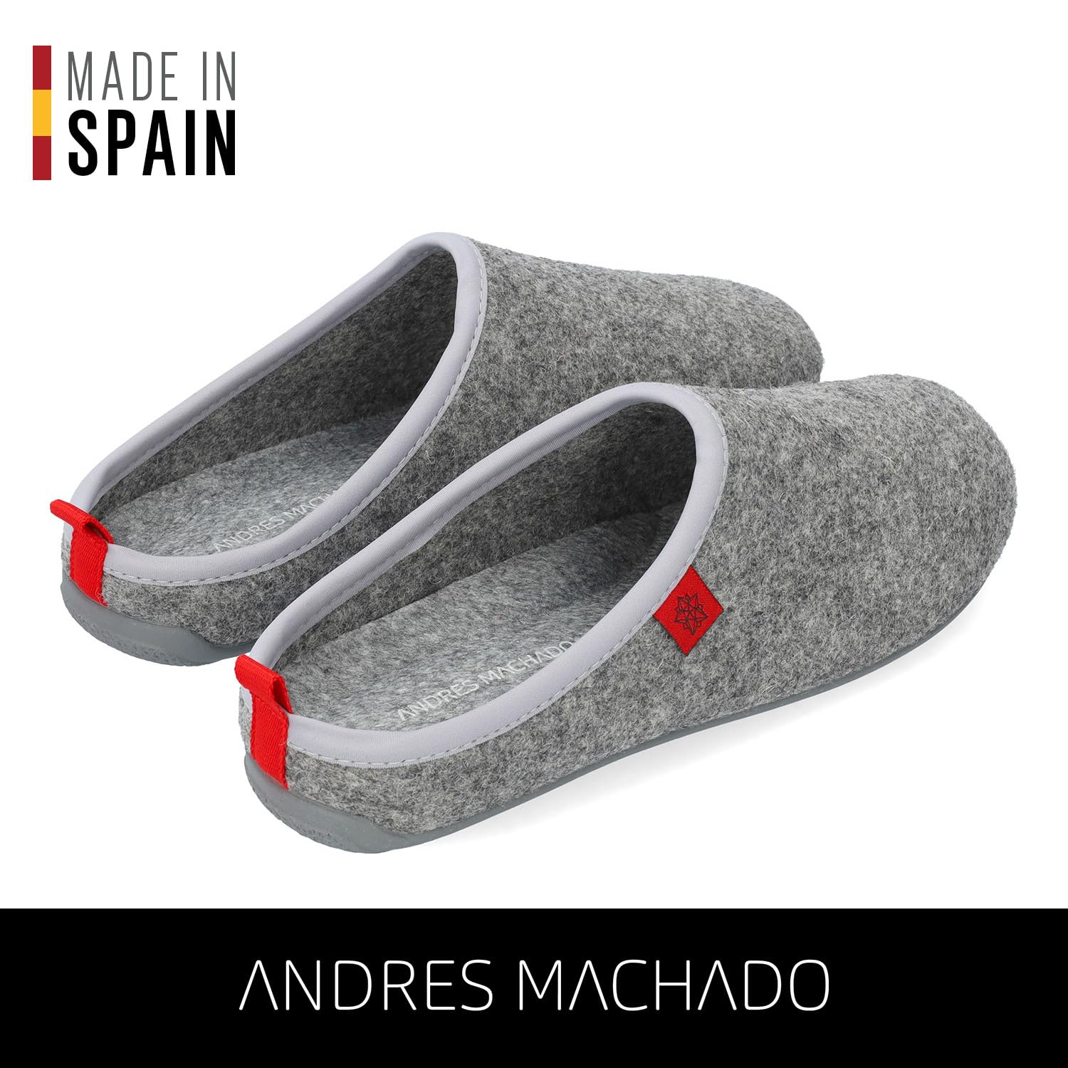 Andrés Machado - Kapcie zimowe męskie i damskie -DYNAMIC - Kapcie - Dla dorosłych Unisex - Elastyczna i antypoślizgowa podeszwa z wulkanizowanej gumy - EU 37 do EU 50