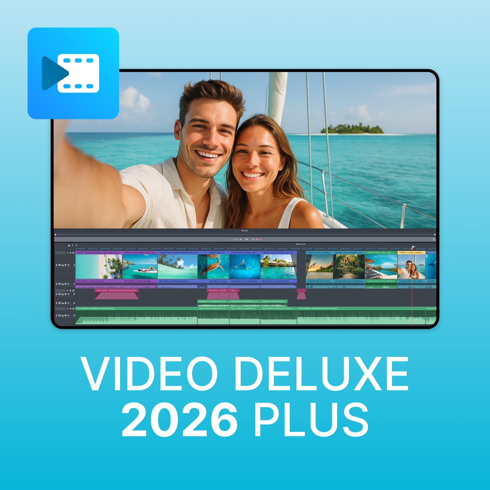 MAGIX Video deluxe Plus 2026 - Montaggio video per tutti | Programma di montaggio video | Software di editing video | Per PC con Windows 10/​11 | 1 licenza di download per 2 dispositivi