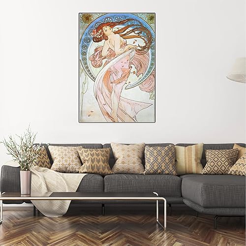 Miniatura 1 de Alphonse Mucha - Póster de pared Danse by Alphonse Mucha - Belleza Art Nouveau - Bellas artes para sala de estar, dormitorio, hogar, oficina,