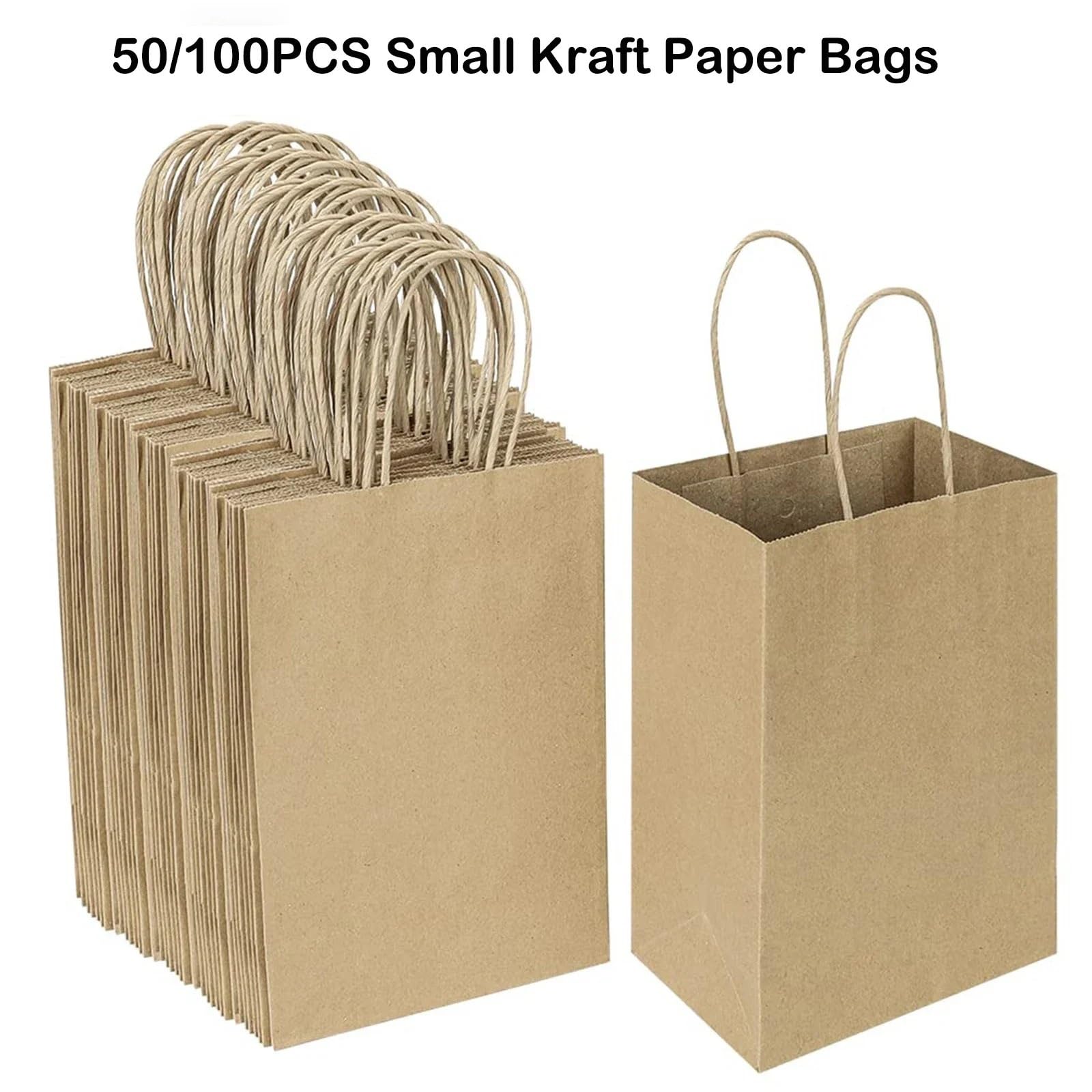 Papiertüten 50/100 Stück kleine Geschenktüten aus Kraftpapier