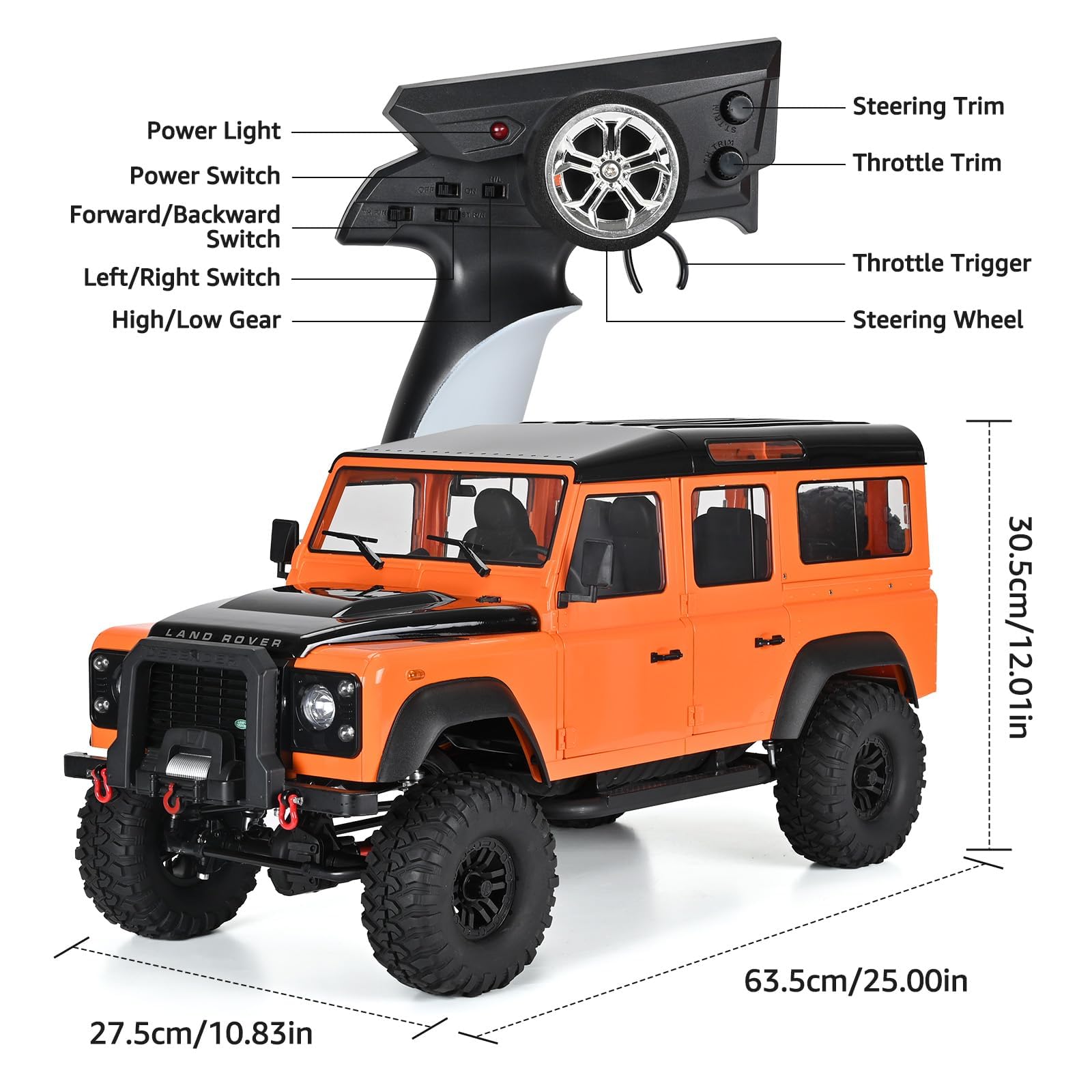 Amazon.co.jp: DOUBLE E 1/8 ランドローバー ディフェンダー D110 RC